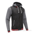 Mens Soccer Wear Zip Up Hoodies Grey Melange